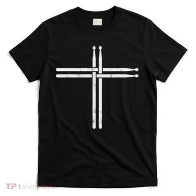 Christian Drum Stick Cross Funny Drummer T-Shirt