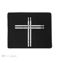 Christian Drum Stick Cross Funny Drummer Mousepad thumb 0