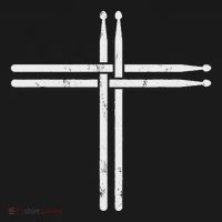Christian Drum Stick Cross Funny Drummer Mousepad thumb 1