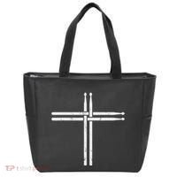 Christian Drum Stick Cross Funny Drummer Tote Bag thumb 0