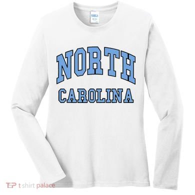 Carolina Design State Of Nc Women's Long Sleeve Shirt