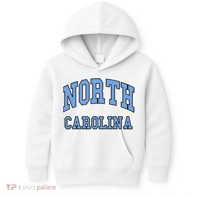 Carolina Design State Of Nc Kids Hoodie