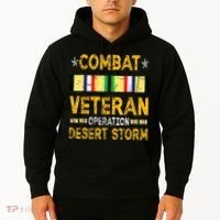 Combat Desert Storm Veteran Persian War Service Ribbon Hoodie thumb 2