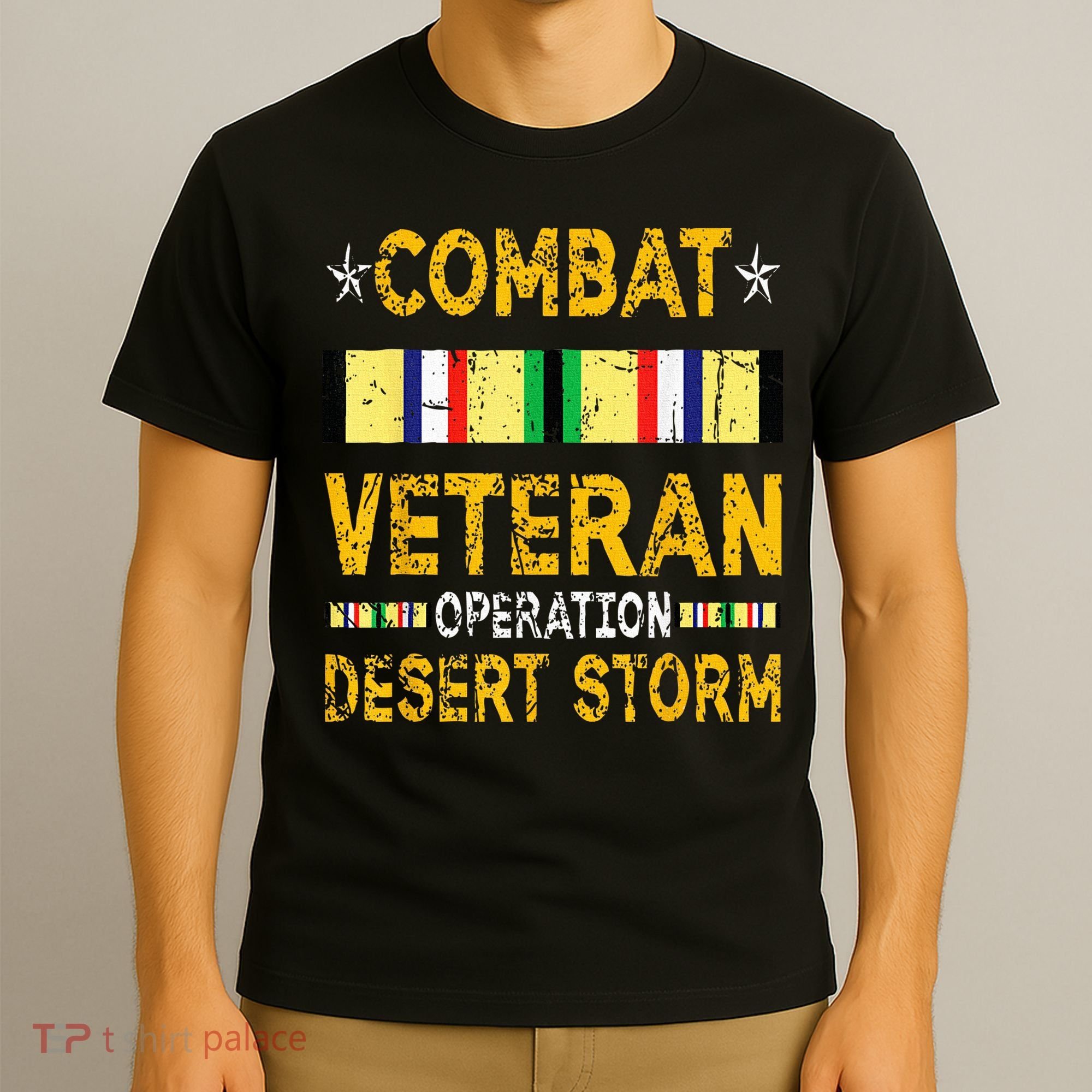 Combat Desert Storm Veteran Persian War Service Ribbon T-Shirt