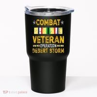 Combat Desert Storm Veteran Persian War Service Ribbon Tumbler thumb 0