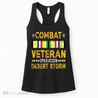 Combat Desert Storm Veteran Persian War Service Ribbon Women's Tank Top thumb 0