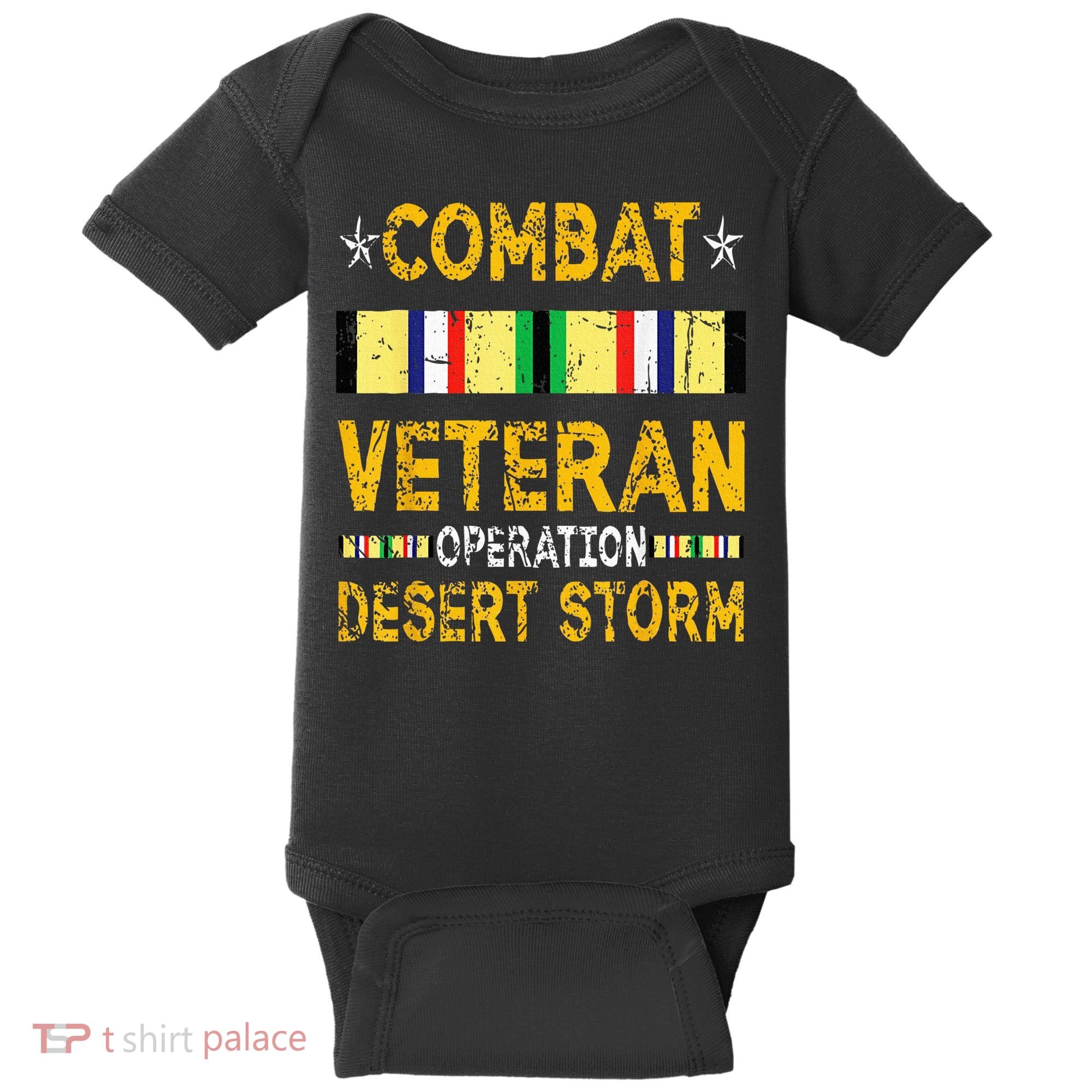 Combat Desert Storm Veteran Persian War Service Ribbon Baby Bodysuit