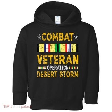 Combat Desert Storm Veteran Persian War Service Ribbon Toddler Hoodie