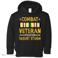 Combat Desert Storm Veteran Persian War Service Ribbon Toddler Hoodie thumb 0