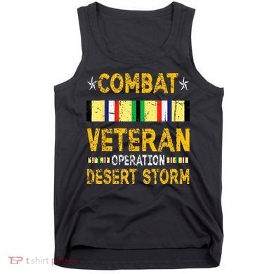 Combat Desert Storm Veteran Persian War Service Ribbon Tank Top
