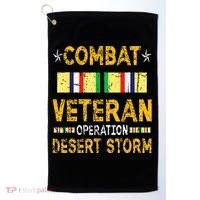 Combat Desert Storm Veteran Persian War Service Ribbon Golf Towel thumb 0