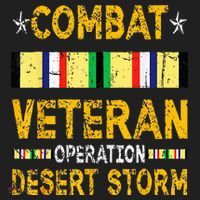 Combat Desert Storm Veteran Persian War Service Ribbon Golf Towel thumb 3