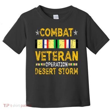 Combat Desert Storm Veteran Persian War Service Ribbon Toddler T-Shirt