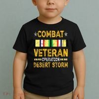Combat Desert Storm Veteran Persian War Service Ribbon Toddler T-Shirt thumb 2