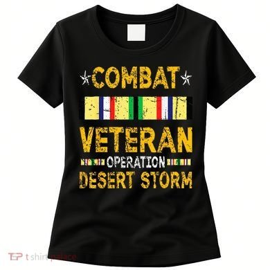 Combat Desert Storm Veteran Persian War Service Ribbon Women's T-Shirt