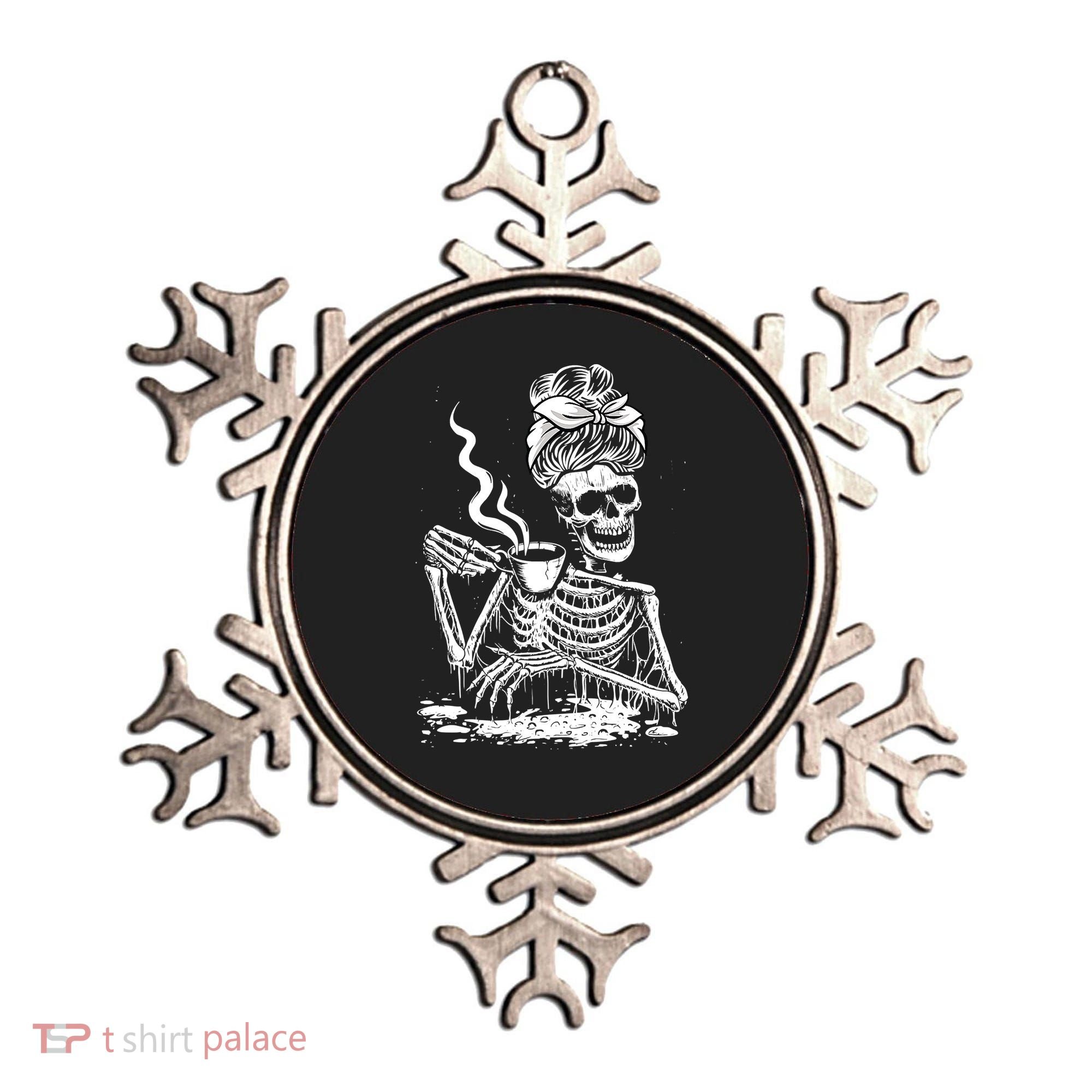 Coffee Drinking Skeleton Lazy DIY Halloween Costume Ornament