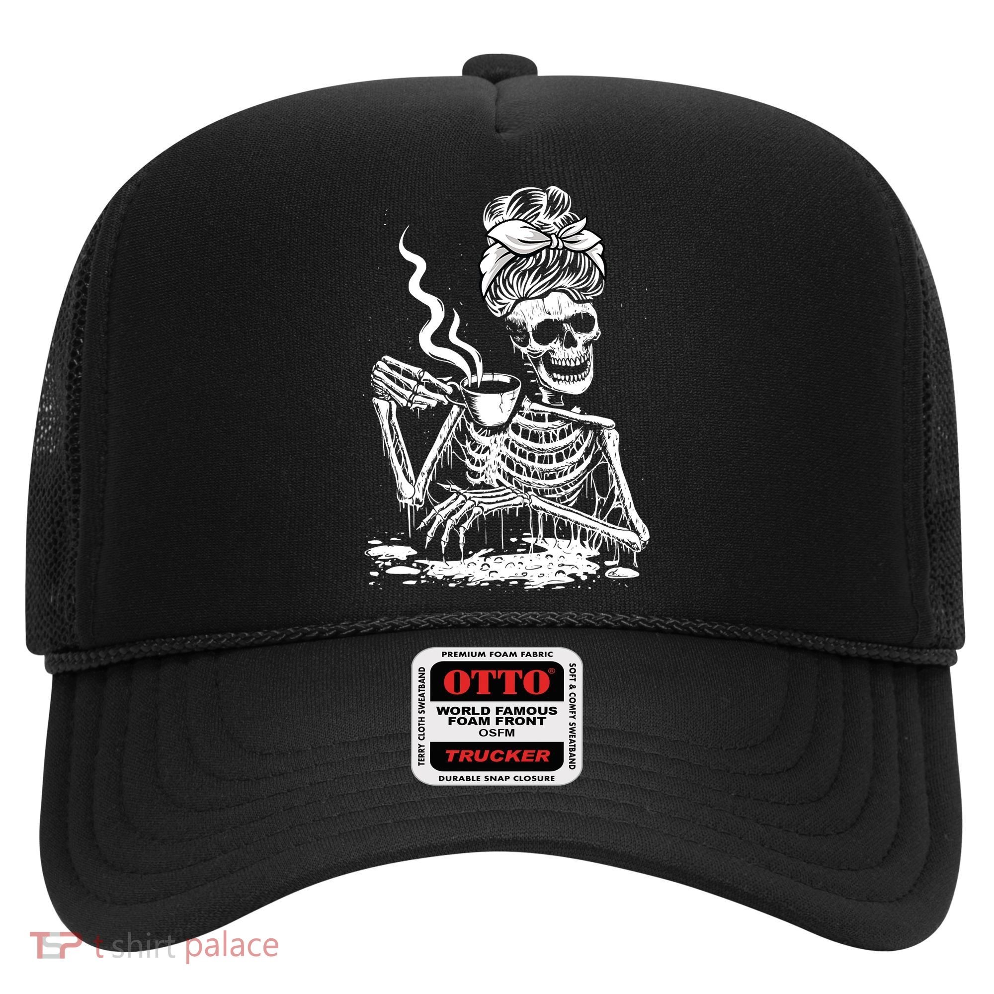 Coffee Drinking Skeleton Lazy DIY Halloween Costume Hat