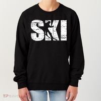 Cool Distressed Skiing Cute Gift For Skiers Women's Sweatshirt thumb 0