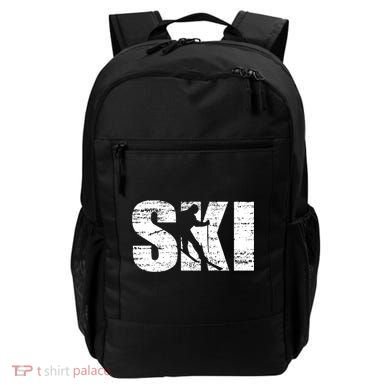 Cool Distressed Skiing Cute Gift For Skiers Backpack