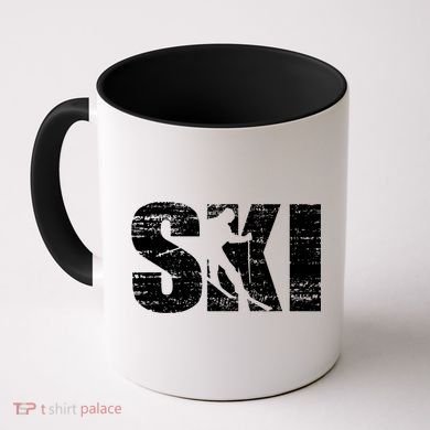 Cool Distressed Skiing Cute Gift For Skiers Coffee Mug