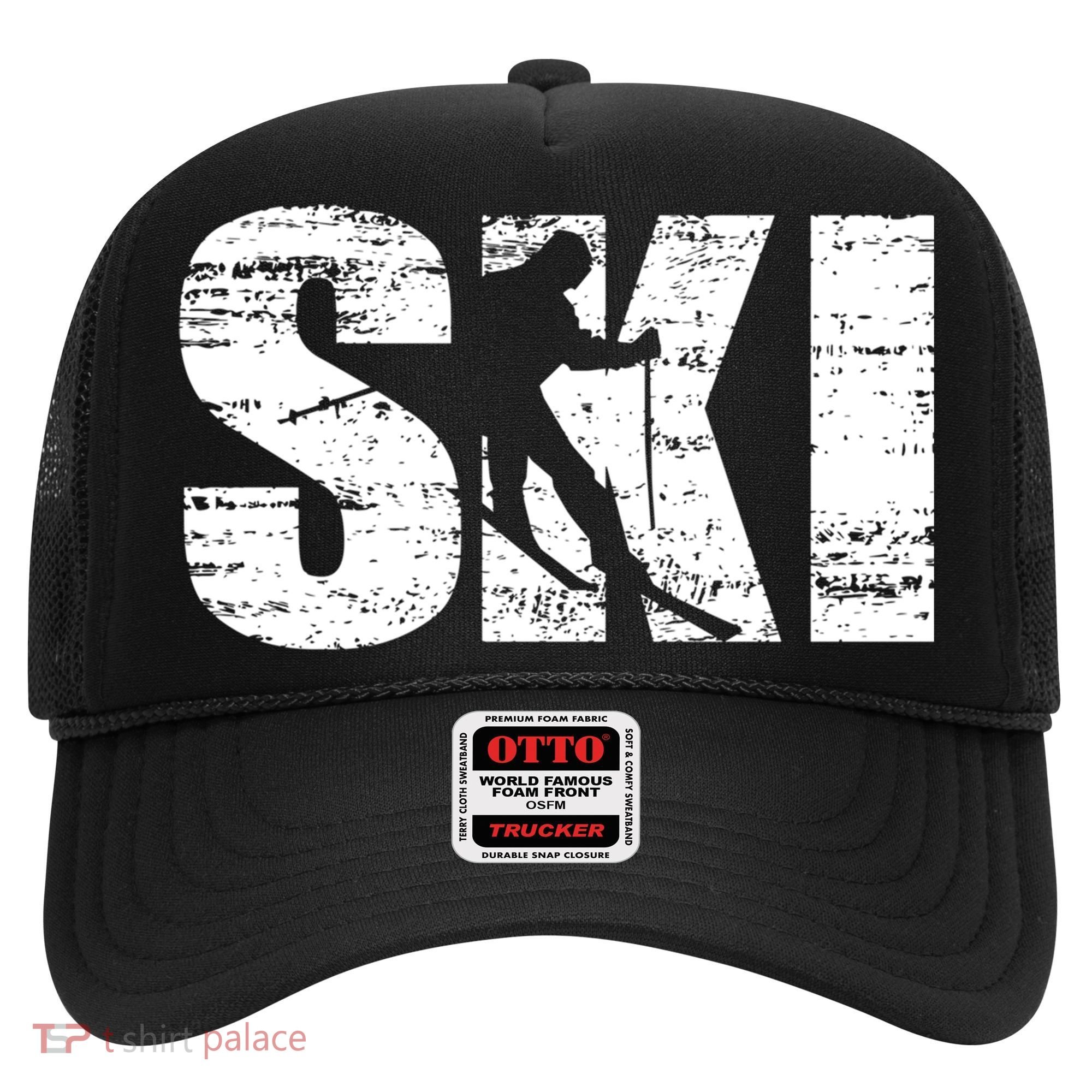 Cool Distressed Skiing Cute Gift For Skiers Hat