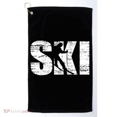 Cool Distressed Skiing Cute Gift For Skiers Golf Towel