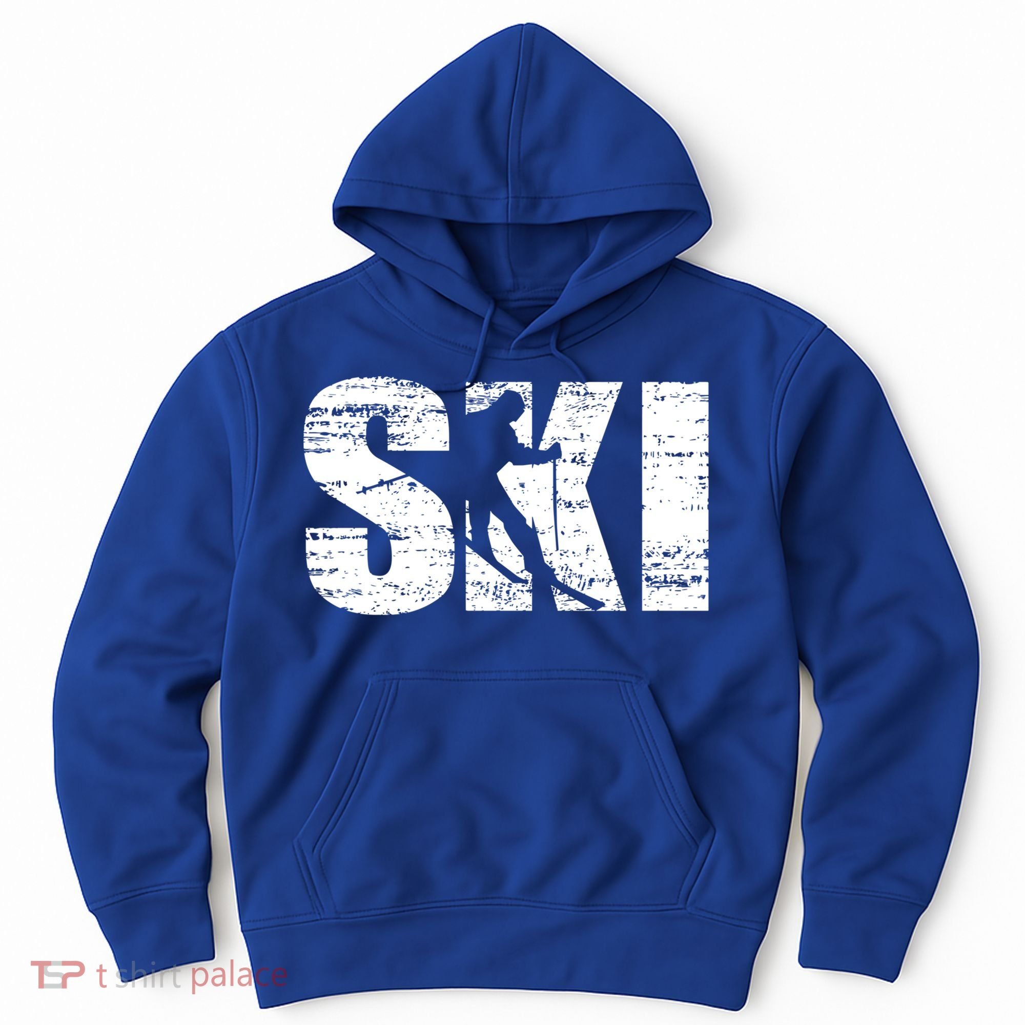 Cool Distressed Skiing Cute Gift For Skiers Hoodie