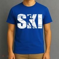 Cool Distressed Skiing Cute Gift For Skiers T-Shirt thumb 3