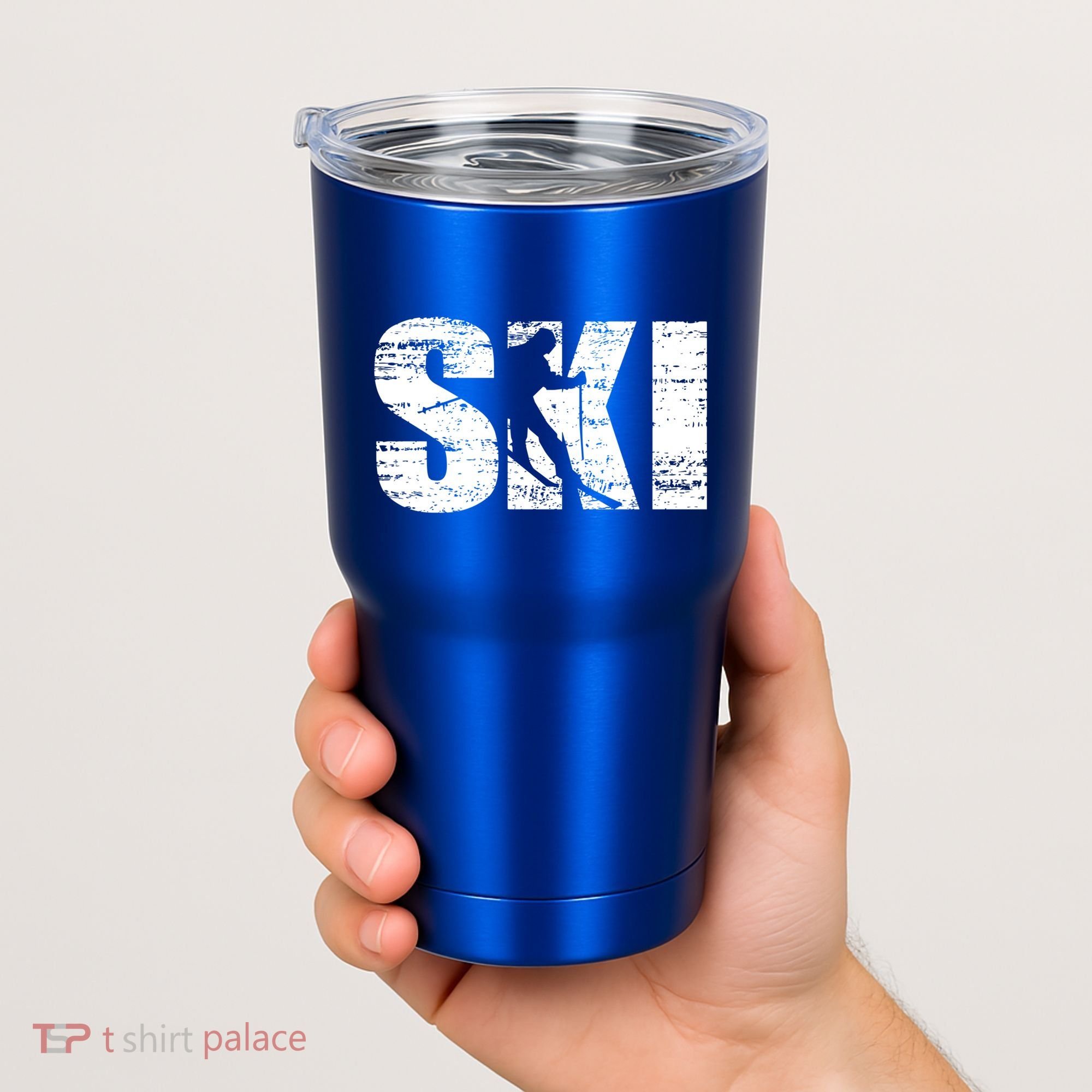 Cool Distressed Skiing Cute Gift For Skiers Tumbler