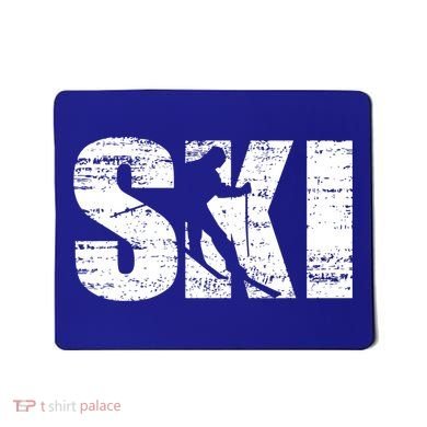 Cool Distressed Skiing Cute Gift For Skiers Mousepad