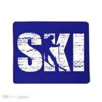 Cool Distressed Skiing Cute Gift For Skiers Mousepad thumb 0