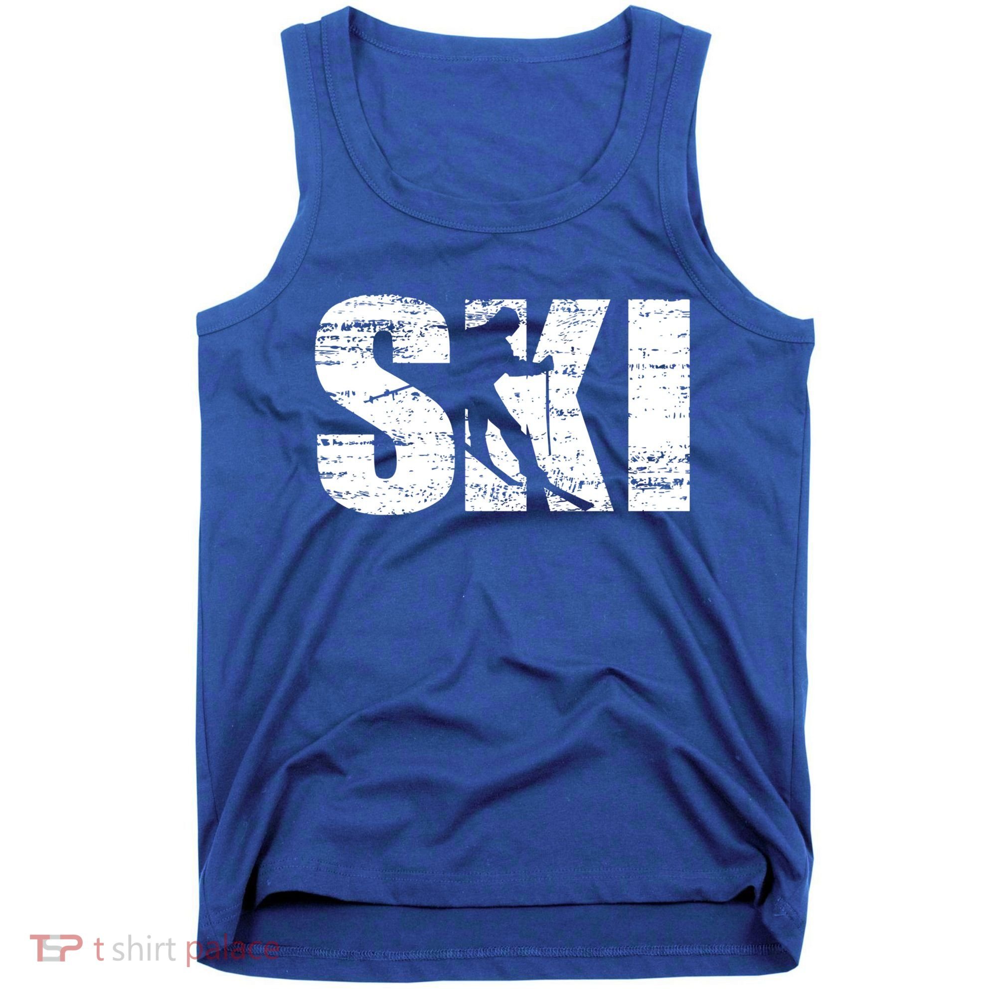 Cool Distressed Skiing Cute Gift For Skiers Tank Top