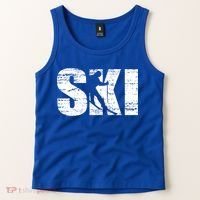Cool Distressed Skiing Cute Gift For Skiers Tank Top thumb 2