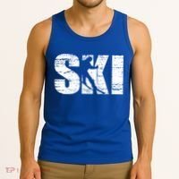 Cool Distressed Skiing Cute Gift For Skiers Tank Top thumb 3