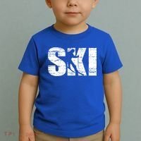 Cool Distressed Skiing Cute Gift For Skiers Toddler T-Shirt thumb 2