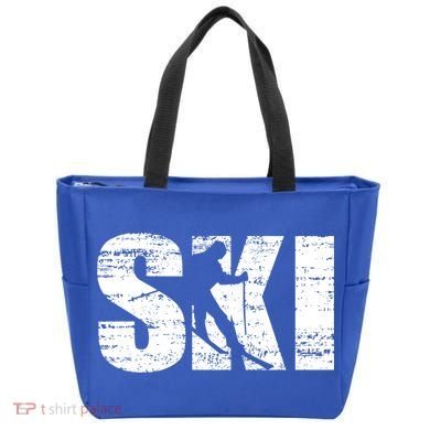 Cool Distressed Skiing Cute Gift For Skiers Tote Bag