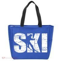 Cool Distressed Skiing Cute Gift For Skiers Tote Bag thumb 0
