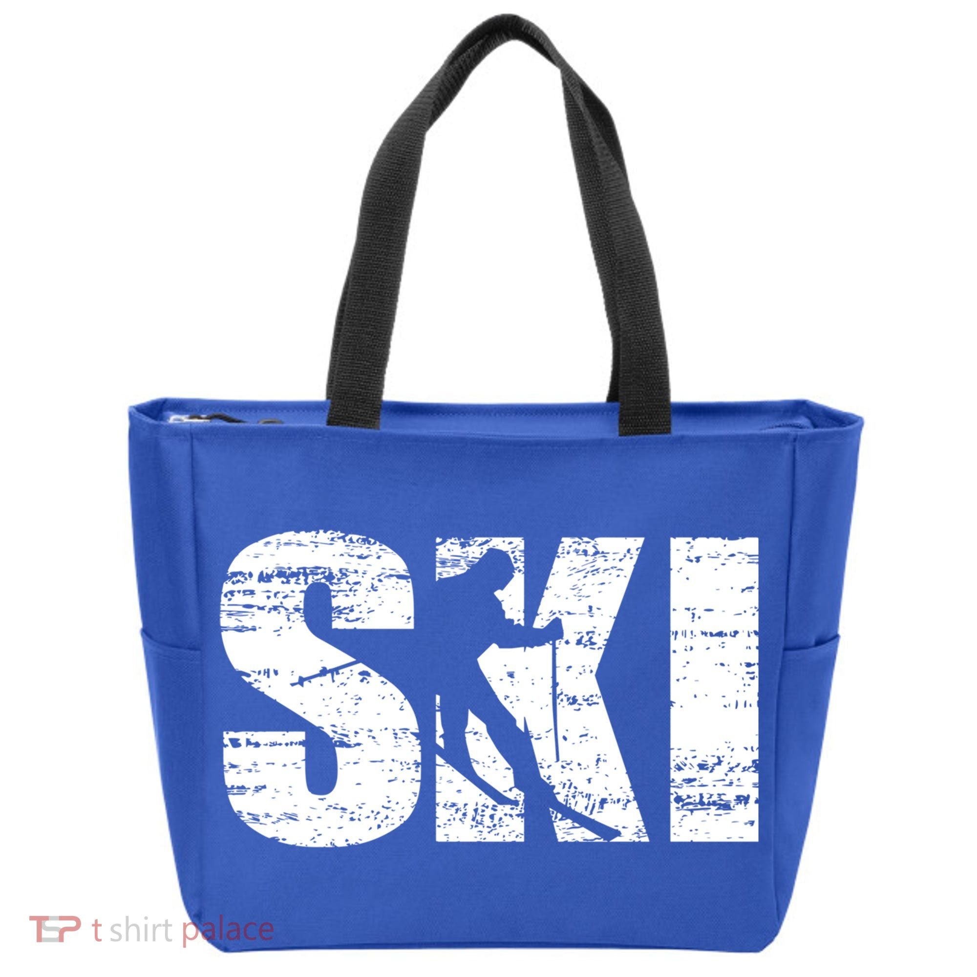 Cool Distressed Skiing Cute Gift For Skiers Tote Bag