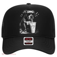 Cool Dog Sunglasses Drinking Ice Coffee Graphic Hat thumb 0