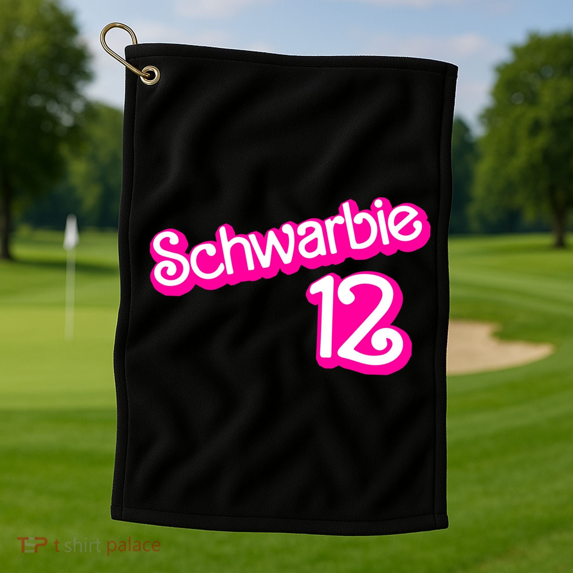 Cute Doll Schwarbie 12 Golf Towel