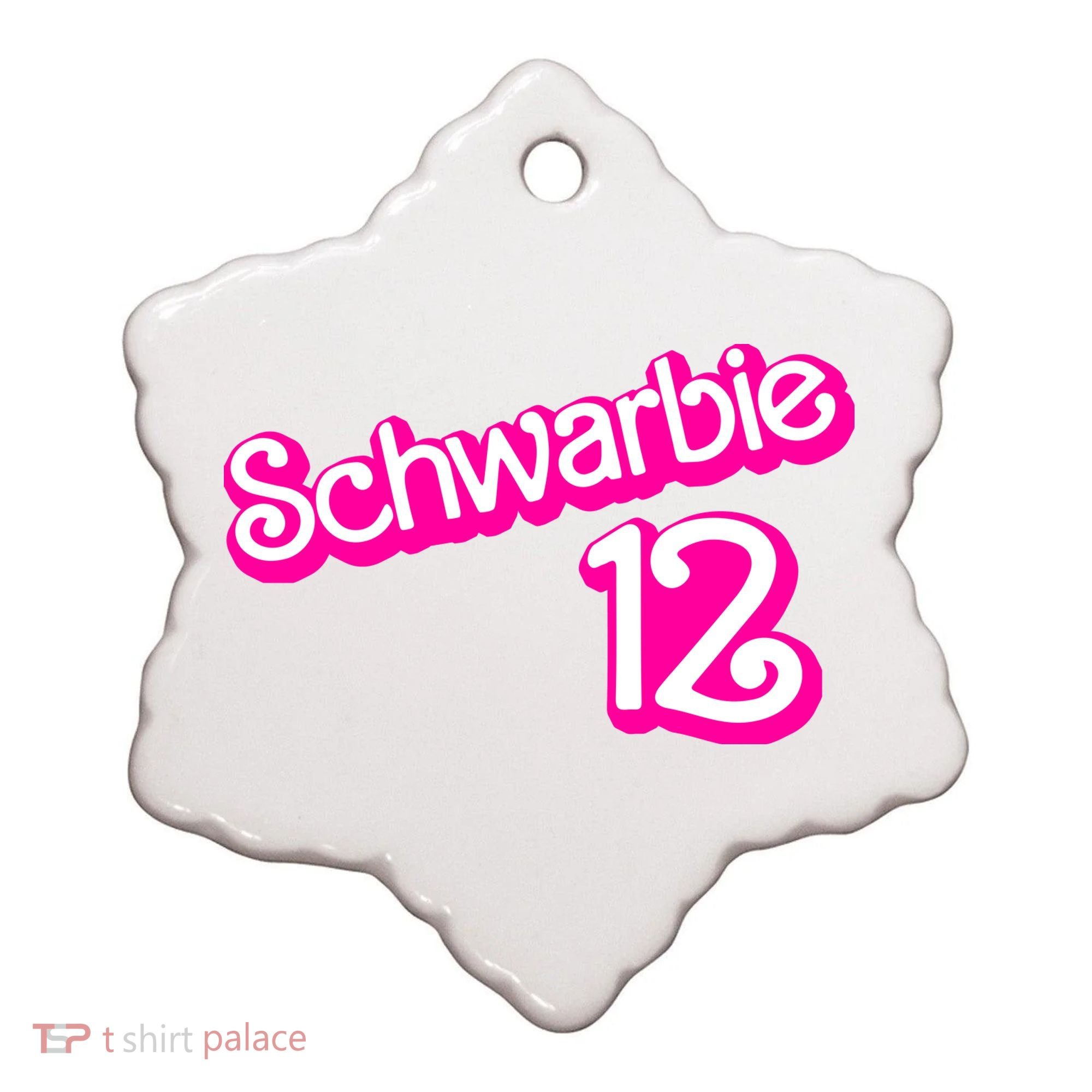 Cute Doll Schwarbie 12 Ceramic Ornament
