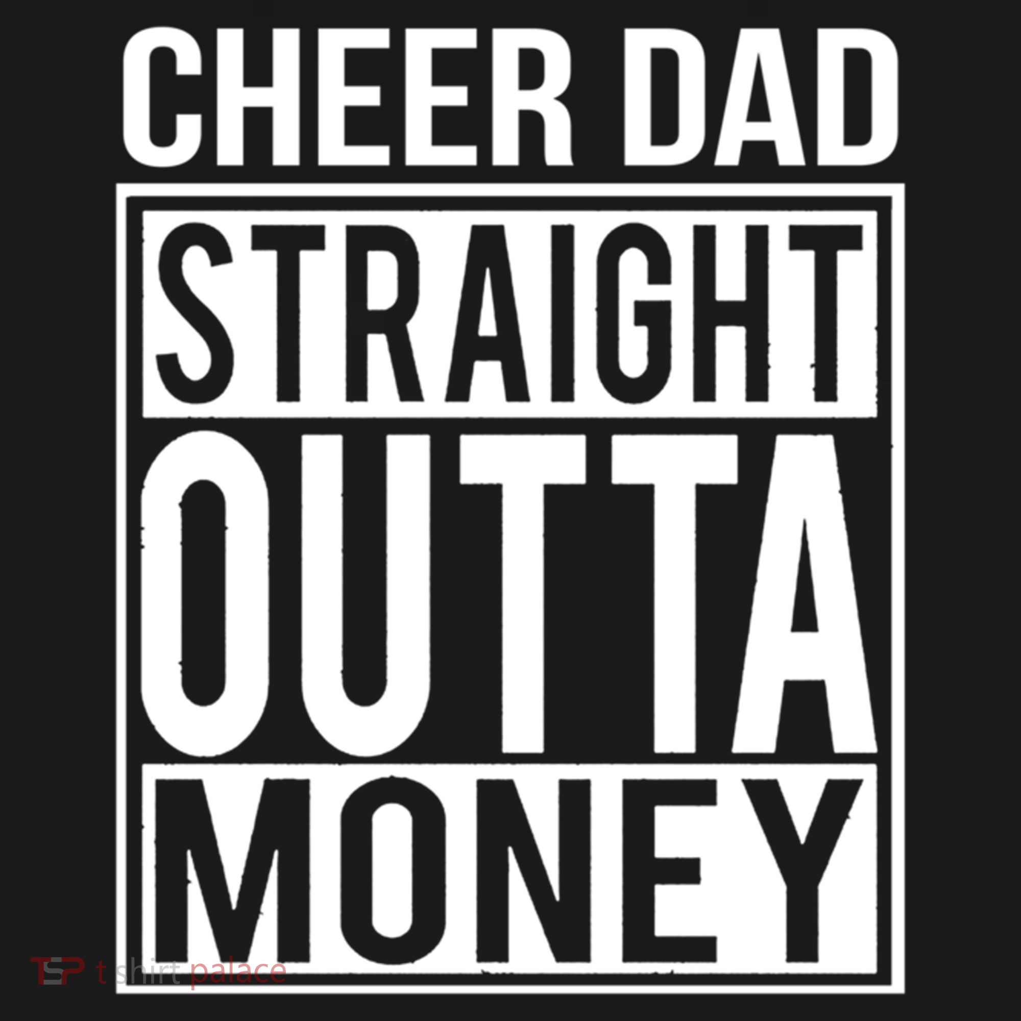 Cheer Dad Straight Outta Money Funny Cheer Coach Gift Ornament