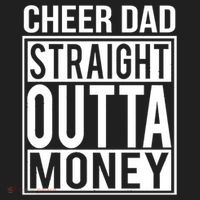 Cheer Dad Straight Outta Money Funny Cheer Coach Gift Golf Towel thumb 3