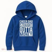 Cheer Dad Straight Outta Money Funny Cheer Coach Gift Kids Hoodie thumb 0