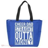 Cheer Dad Straight Outta Money Funny Cheer Coach Gift Tote Bag thumb 0