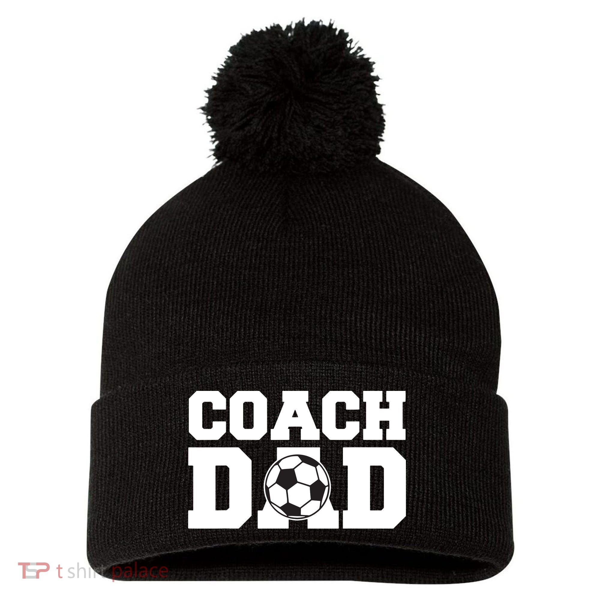 Coach Dad Soccer Dad Soccer Coach Pom Pom 12in Knit Beanie