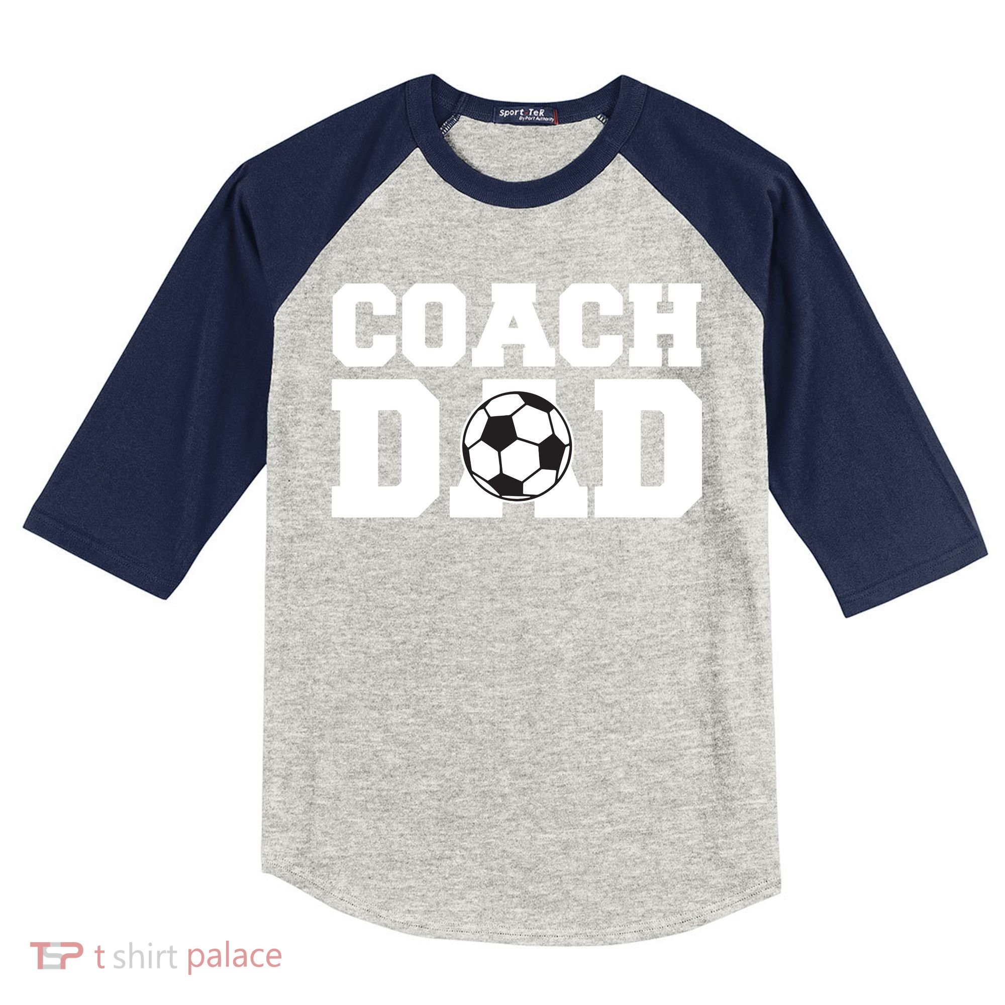 Coach Dad Soccer Dad Soccer Coach Kids Colorblock Raglan Jersey