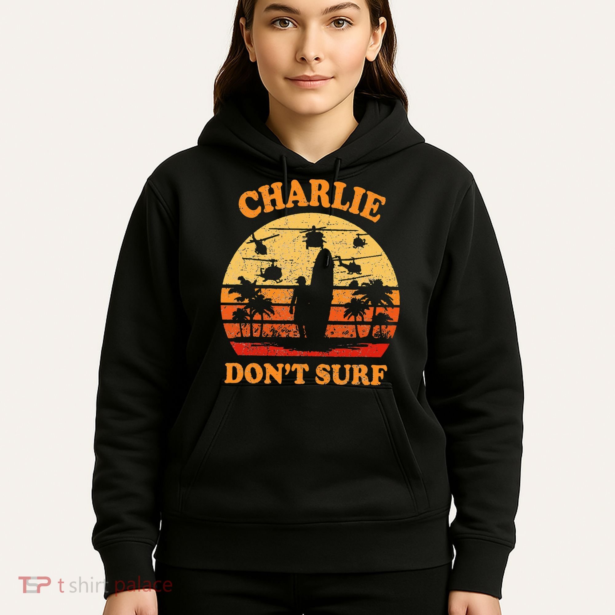 Charlie Dont Surf Military Vietnam War Surf Ops Hoodie