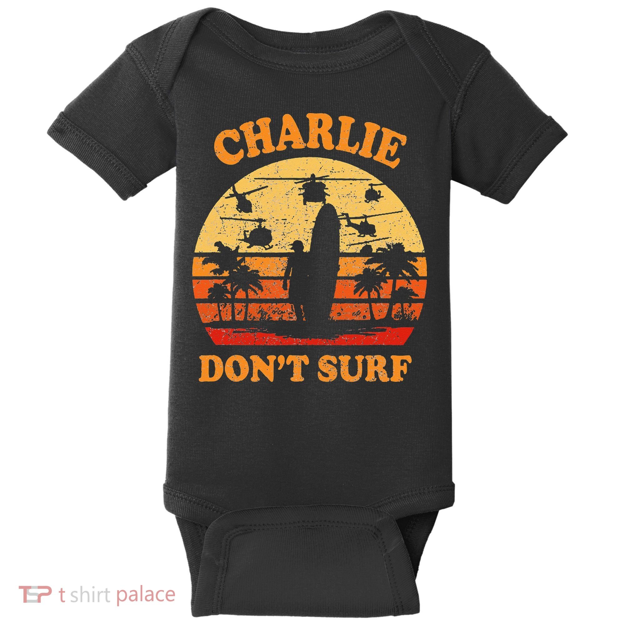 Charlie Dont Surf Military Vietnam War Surf Ops Baby Bodysuit