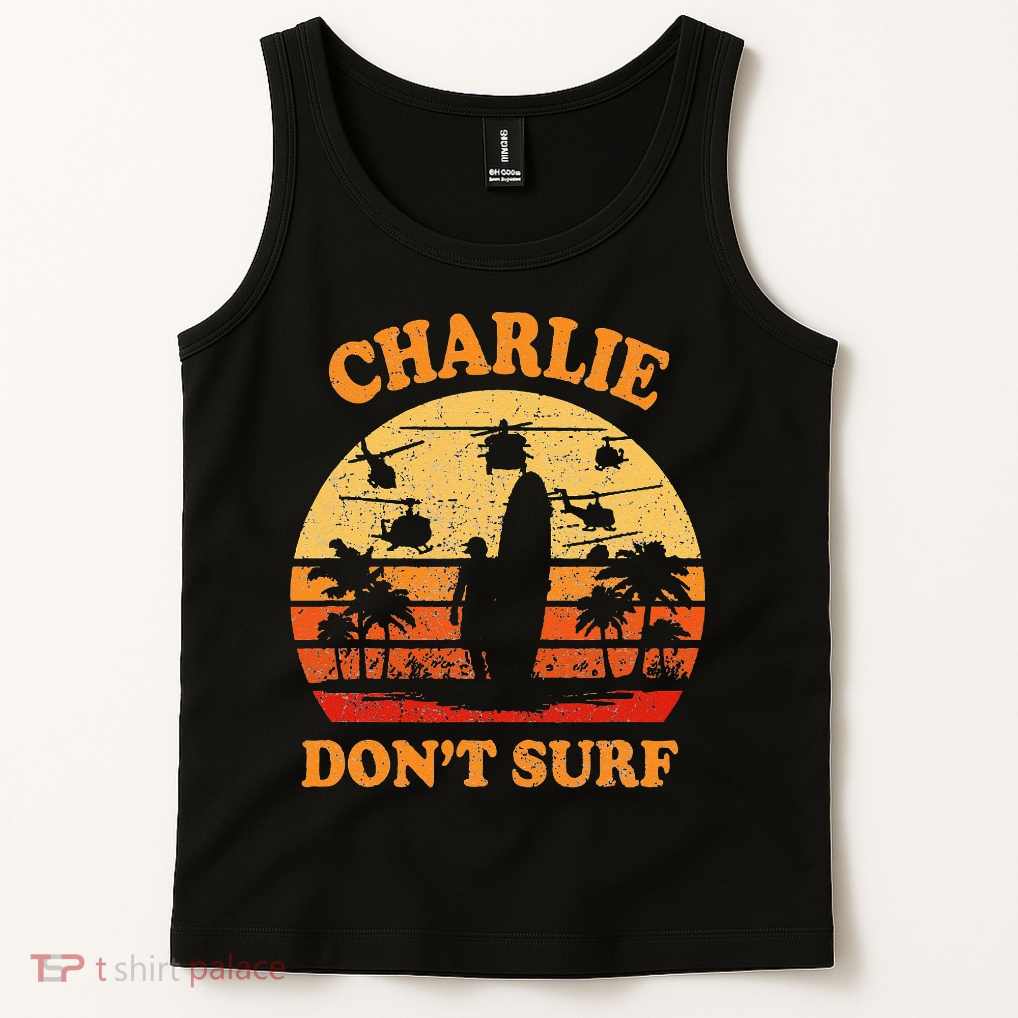 Charlie Dont Surf Military Vietnam War Surf Ops Tank Top
